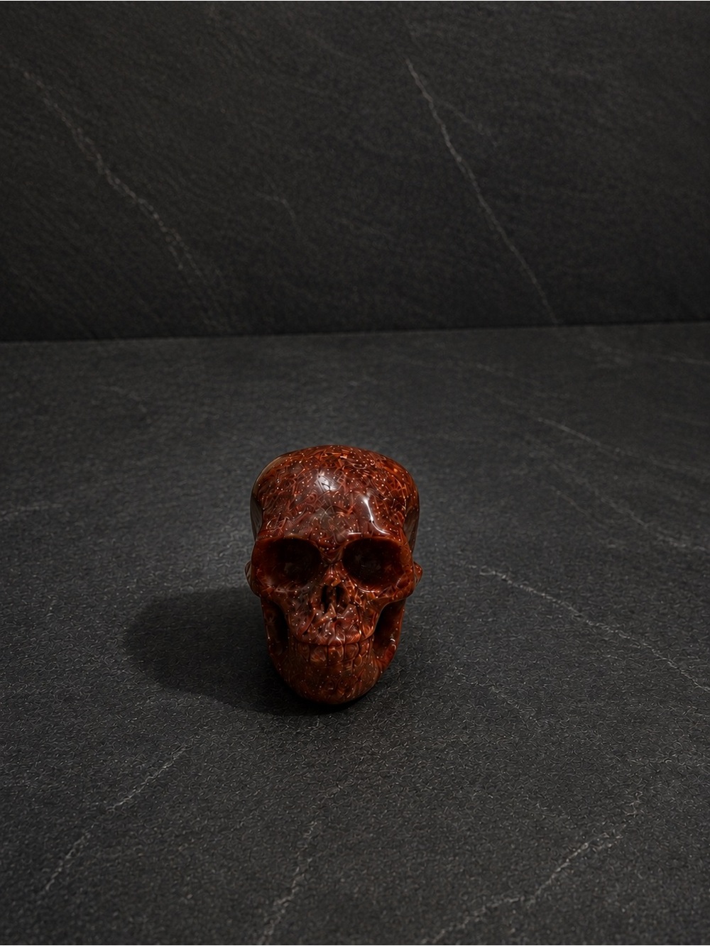 Strawberry Quartz Skull